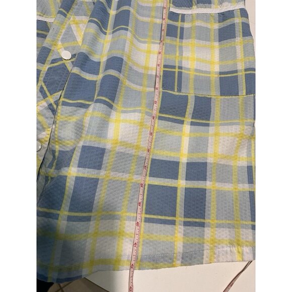 Vtg Anthony Richards ladies Med house coat Embroidered Blue Bird Pockets Snaps - Picture 7 of 7